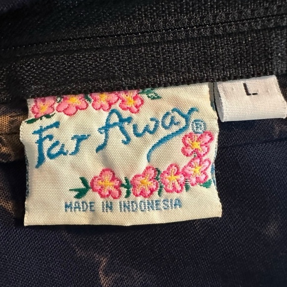 Vintage 90s Far Away Tropical Tie Dye Fish Maxi Dress & Top Set Size Large Beach - Picture 9 of 16